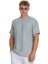 Gri Regular Fit Bisiklet Yaka Basic Tişört 1