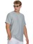 Gri Regular Fit Bisiklet Yaka Basic Tişört 3