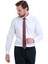 Beyaz Slim Fit Düz 100% Pamuk Slim Yaka Uzun Kollu Saten Gömlek 3