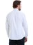 Beyaz Slim Fit Düz 100% Pamuk Slim Yaka Uzun Kollu Saten Gömlek 5