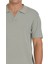 Haki Regular Fit Polo Yaka Rayon Tişört 4