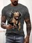 Roman ve Eğlenceli Gözlük Köpek Deseni 3D Baskı T-Shirt Erkekler/kadınlar Trend Kişilik Tişört Büyük Boy Kısa Kollu Sokak Giyim Teecolor: ETZ8G242117J/BOYUT: S (Yurt Dışından) 1