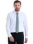 Beyaz Slim Fit Düz Slim Yaka Pamuklu Uzun Kollu Gömlek 3