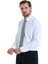 Beyaz Slim Fit Düz Slim Yaka Pamuklu Uzun Kollu Gömlek 4