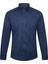 Lacivert Slim Fit Slim Yaka 100% Pamuk Uzun Kollu Flanel Gömlek 1