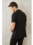AC&Co / Altınyıldız Classics Erkek Çekmeyen Pamuklu Kumaş Slim Fit Dar Kesim Simsiyah Kıvrılmaz Polo Yaka T-shirt 8