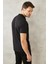AC&Co / Altınyıldız Classics Erkek Çekmeyen Pamuklu Kumaş Slim Fit Dar Kesim Simsiyah Kıvrılmaz Polo Yaka T-shirt 9