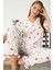 Kadın Enda Fırfırlı Kurdela Desen Alt Üst Pijama Takımı 1