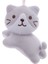 Japon Sevimli Kedi Üç Çiçekli Kedi Bebek Peluş Yastık Kedi Bebek Bebek Hediye Kedi Peluş (Yurt Dışından) 1