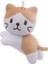 Japon Sevimli Kedi Üç Çiçekli Kedi Bebek Peluş Yastık Kedi Bebek Bebek Hediye Kedi Peluş (Yurt Dışından) 1