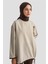 Broşlu Keten Tunik 25Y4620 Taş 3