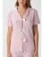 Kadın Julia Pembe Fiyonklu Alt Üst Pijama Takımı 2
