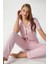 Kadın Julia Pembe Fiyonklu Alt Üst Pijama Takımı 6