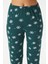 Kadın Bloom Yumuşak Doku Yeşil Çiçek Işlemeli Bisiklet Yaka Kısa Kollu Alt Üst Pijama Takımı 7