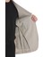 Bej Slim Fit Çizgili Mono Yaka Casual Ceket 10