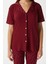 Kadın Lenora Yumuşak Doku Bordo Puantiyeli Ön Düğme Kısa Kollu Pijama Takımı 4