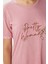 Kadın Pretty Woman Viskon Bisiklet Yaka Kısa Kol Pembe Alt Üst Pijama Takımı 8