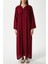 Prive Kadın Plain Bordo %100 Viskon Maksi Boy Cepli Yazlık Uzun Elbise 3