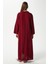 Prive Kadın Plain Bordo %100 Viskon Maksi Boy Cepli Yazlık Uzun Elbise 4