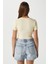 Kadın Deal Lux Touch Yumuşak Doku Crop Tereyağı Sarısı Bluz 8
