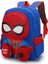 Örümcek Adam Sırt Çantaları Süper Kahramanlar Öğrenci Okul Çantası Karikatür 3D Stereo Anaokulu Sırt Çantası Çocuk Seyahat Çantası Hediye Kol: Donanma (Yurt Dışından) 1