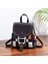 Kadınlar Için Sırt Çantası Pu Deri Ekose Sırt Çantası Çok Fonksiyonlu Koykulu Teenager School Bag Leisure Lock Sırt Çantası Mochilacolor: Siyah/boyut: 21X13X24CM (Yurt Dışından) 1