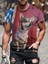 Roman ve Eğlenceli Gözlük Köpek Deseni 3D Baskı T-Shirt Erkekler/kadınlar Trend Kişilik Tişört Büyük Boy Kısa Kollu Sokak Giyim Tee Renk: ETZ8G242117C/BOYUT: S (Yurt Dışından) 1