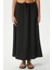 Kadın Trend Modal Serin Kumaş Siyah Bel Lastikli Cepli Rahat Kalıp Uzun Etek 3
