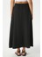 Kadın Trend Modal Serin Kumaş Siyah Bel Lastikli Cepli Rahat Kalıp Uzun Etek 4