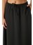Kadın Trend Modal Serin Kumaş Siyah Bel Lastikli Cepli Rahat Kalıp Uzun Etek 6