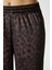 Kadın Hide Kadife Bel Lastikli Cepli Kahverengi Leopar Pantolon 5