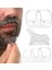 6pcs Sakal Şekillendirme Kiti - 5 Boyutlu Sakal Şablonları 1 Mükemmel Tımar (Mavi Şeffaf) Renk Için 1 Çok Fonksiyonlu Stil Tarağı: Mavi (Yurt Dışından) 1