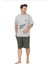 Büyük Beden Pamuklu Cepli Kısa Kollu Şortlu Erkek Pijama Takımı 5