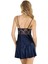 Arias Closet Lacivert Kısa Saten Gecelik 8239 2
