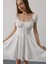 AYDOGANTICARET44 Beli Korseli Mini Elbise - Beyaz 4
