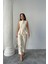 AYDOGANTICARET44 Keten Bluz - Pantolon Takım Massimo Modelscreat Kumaş - Bej 1