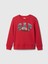 Erkek Çocuk Kırmızı Gap Logo Grafikli Fleece Sweatshirt 1