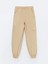 Lcw Kids Bej Beli Lastikli Kız Çocuk Kargo Jogger Pantolon 3