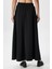 Kadın Luna Bel Lastikli Cepli Siyah Uzun Maxi Boy Etek 6