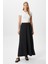 Kadın Luna Bel Lastikli Cepli Siyah Uzun Maxi Boy Etek 7