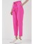 AYDOGANTICARET44 6660 Kemerli Keten Pantolon - Fuşya 8