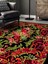 Vitage Karabağ Çiçek Eskitme Model Dokuma Taban Kilim 1