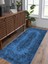Vitage Mavi Eskitme Model Dokuma Taban Kilim 1