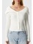 Kadın Terra Fitilli Ekru Düğmeli Triko Hırka 3