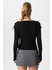 Kadın Terra Fitilli Siyah Düğmeli Triko Hırka 6