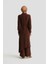 Asimetrik Allerli Cupra Tunik Elbise 25Y4706 Kahverengi 5