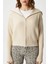 Kadın Woody Açık Bej Çift Taraf Fermuarlı Polo Triko Hırka 4