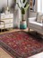 Vitage Etnik Desen Eskitme Model Dokuma Taban Kilim 1