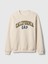 Erkek Kırık Beyaz Gap Logo Grafikli Relaxed Fleece Sweatshirt 2