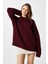 Kadın Stella Yumuşak Oversize Bordo Triko Kazak 4